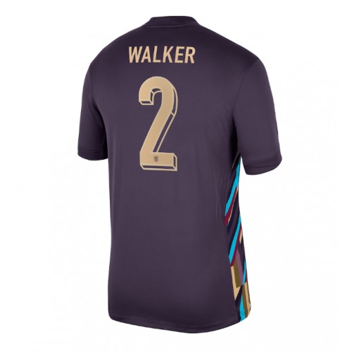 Echipament fotbal Anglia Kyle Walker #2 Tricou Deplasare European 2024 maneca scurta Echipament fotbal Anglia Kyle Walker #2 Tricou Deplasare European 2024 maneca scurta